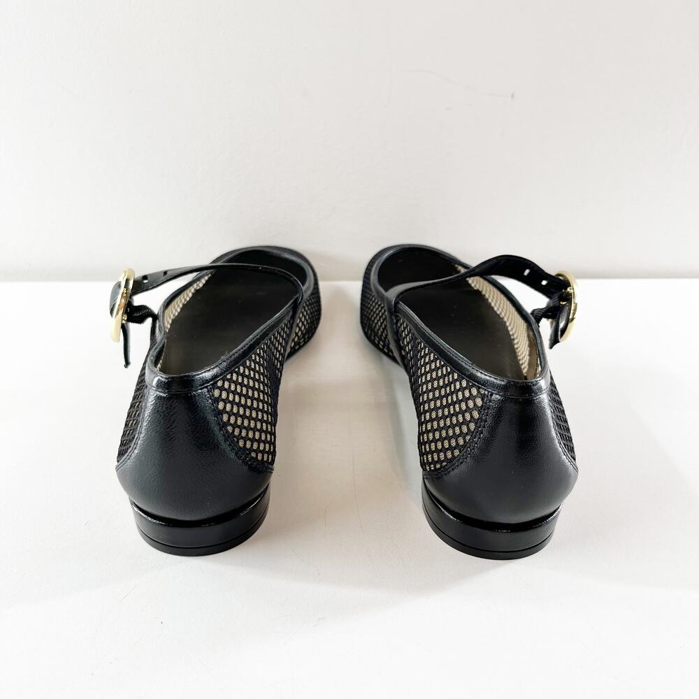 Stuart Weitzman Arabella Mesh Mary Jane Ballet Flats Black 9.5 - Picture 9 of 10